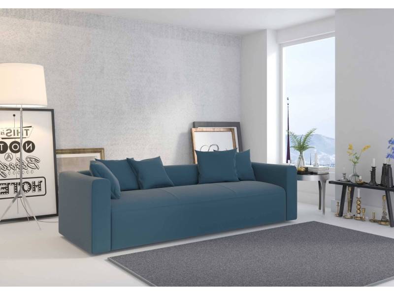 Elegancka sofa w kolorze niebieskim