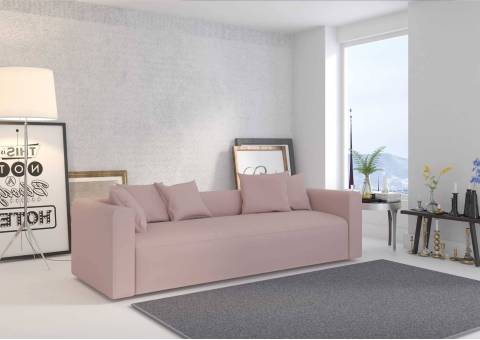 Elegancka sofa w kolorze różowym