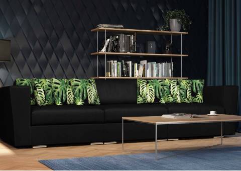 Czarna sofa jungle