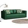 Klasyczna sofa z funkcją spania w kolorze zielonym