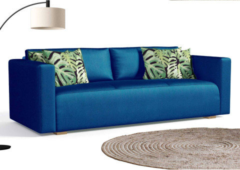 Klasyczna sofa z funkcją spania w kolorze granatowym