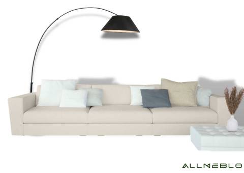 Modułowa sofa z funkcją spania w kolorze beżowym