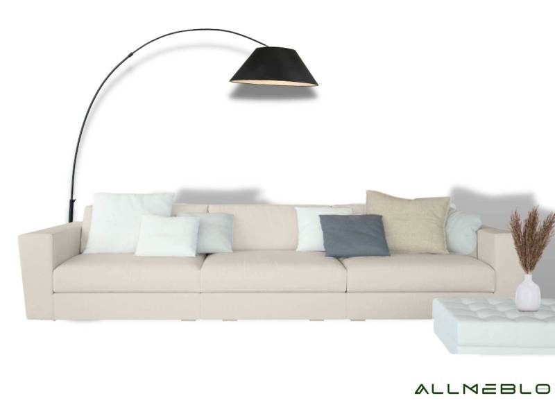 Modułowa sofa z funkcją spania w kolorze beżowym