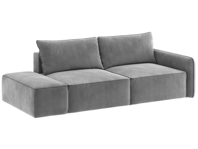 Lewa sofa modułowa jasna szara