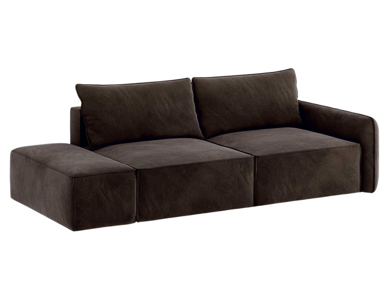 Lewa sofa modułowa czekoladowa
