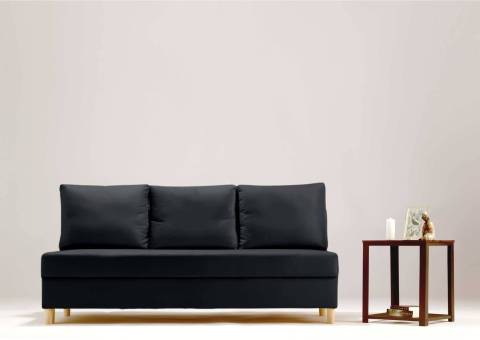 Mała skandynawska sofa w kolorze czarnym