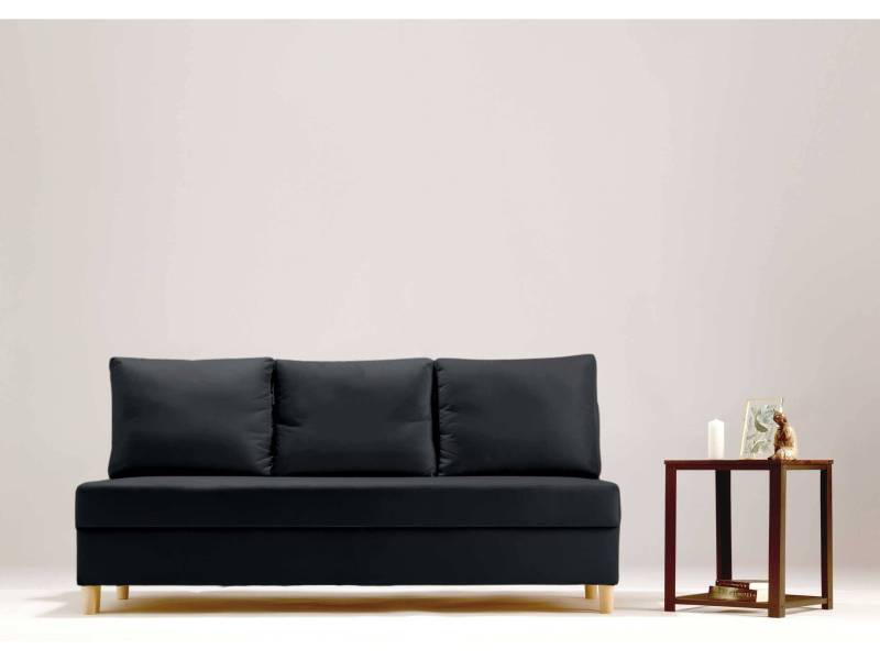 Mała skandynawska sofa w kolorze czarnym