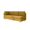 Żółta sofa w stylu skandynawskim