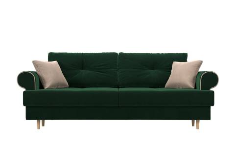 Mała sofa glamour w kolorze zielonym