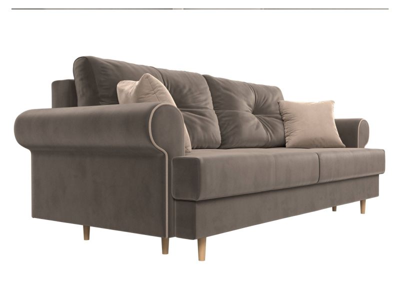 Beżowa sofa glamour