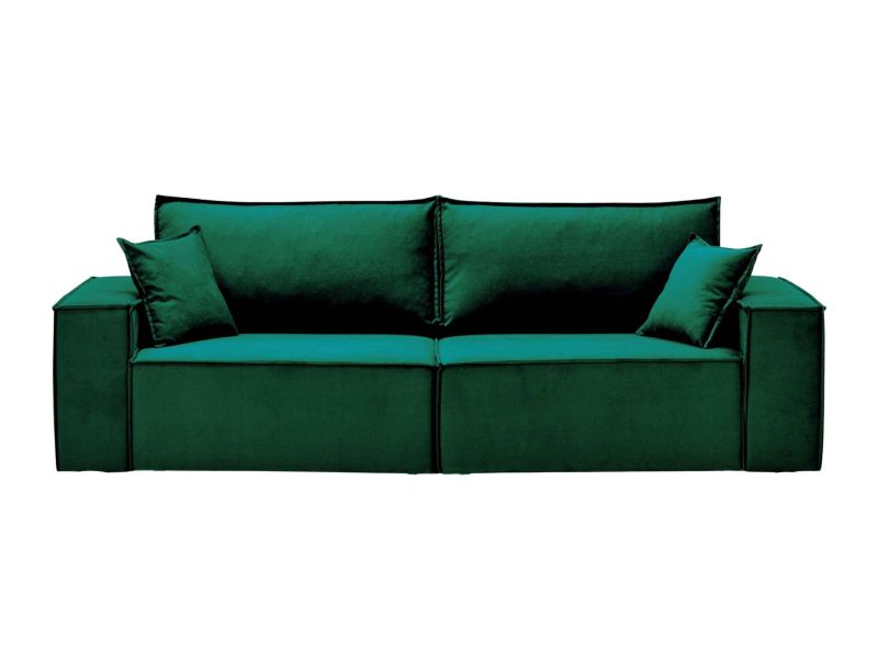 Sofa z szwem zewnętrznym zielona