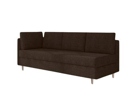 Brązowa sofa w stylu skandynawskim