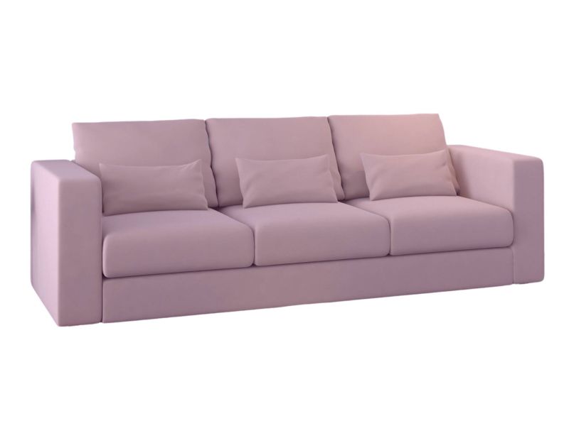 Różowa nowoczesna sofa