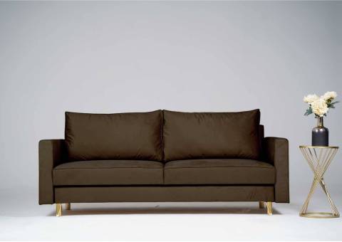 Elegancka sofa na złotych...