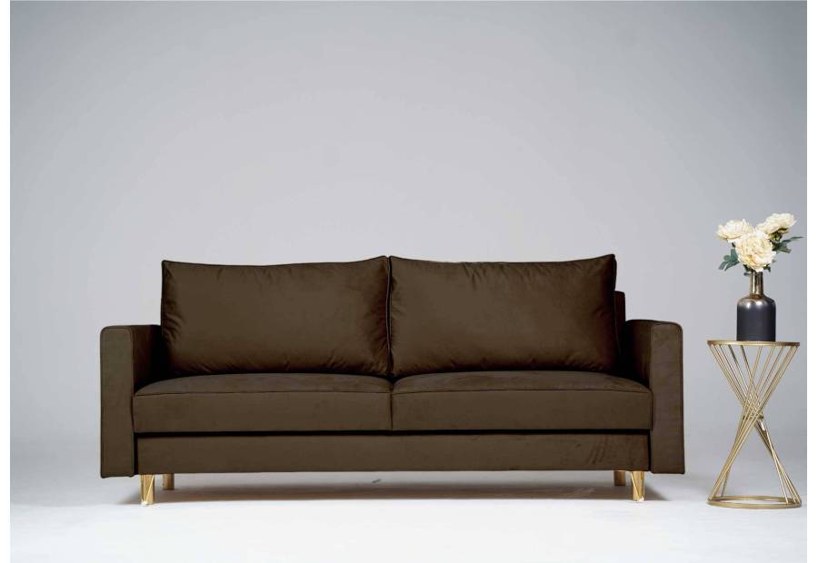 Elegancka sofa na złotych nogach DES