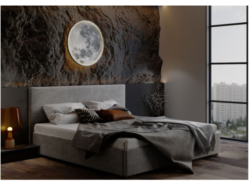Łóżko tapicerowane MOON 120x200cm zagłówek gładki