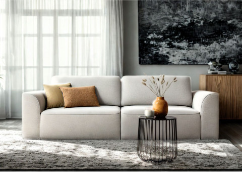 Loftowa elegancka mała sofa rozkładana Koma 2