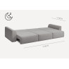 Loftowa designerska duża sofa rozkładana Koma 3 - zdjęcie 4