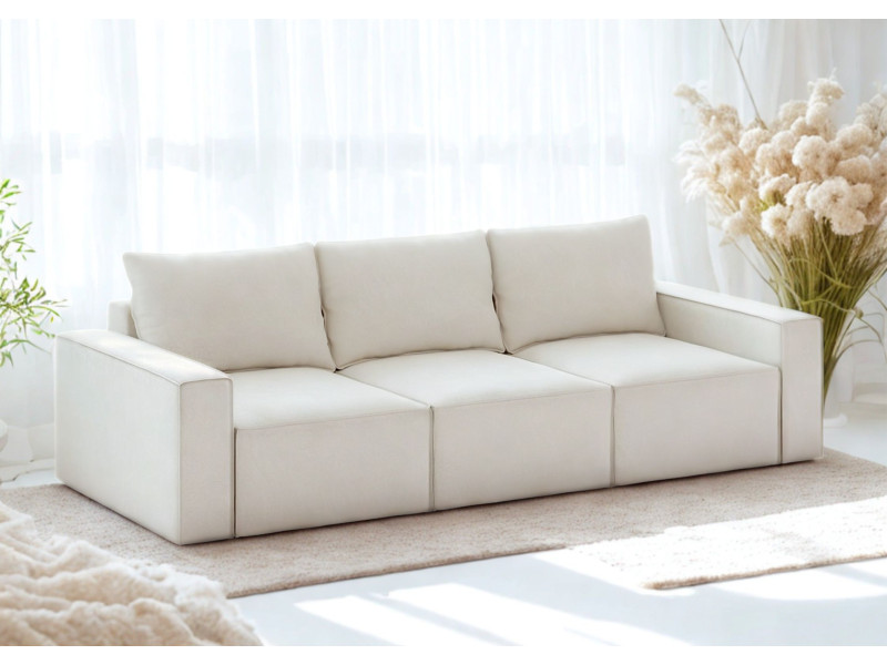 Modułowa kanapa w stylu loft rozkładana SENS szew angielski