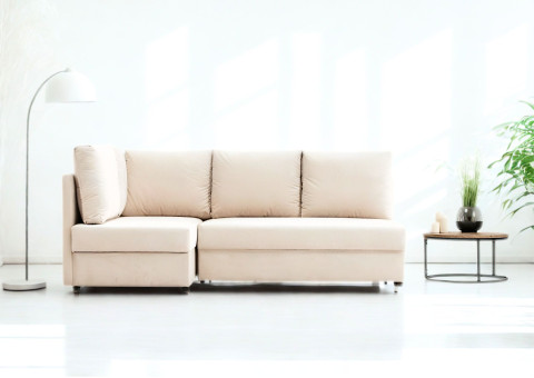 Lewa kanapa narożna rozkładana MOBO narożnik z funkcją spania