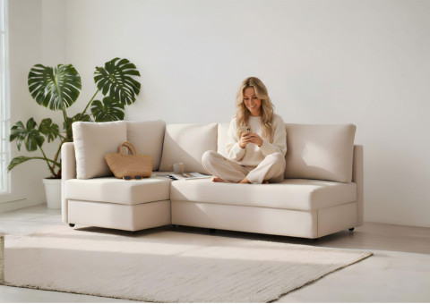 Klasyczny lewy narożnik z bokiem MOBO narożnik z funkcją spania