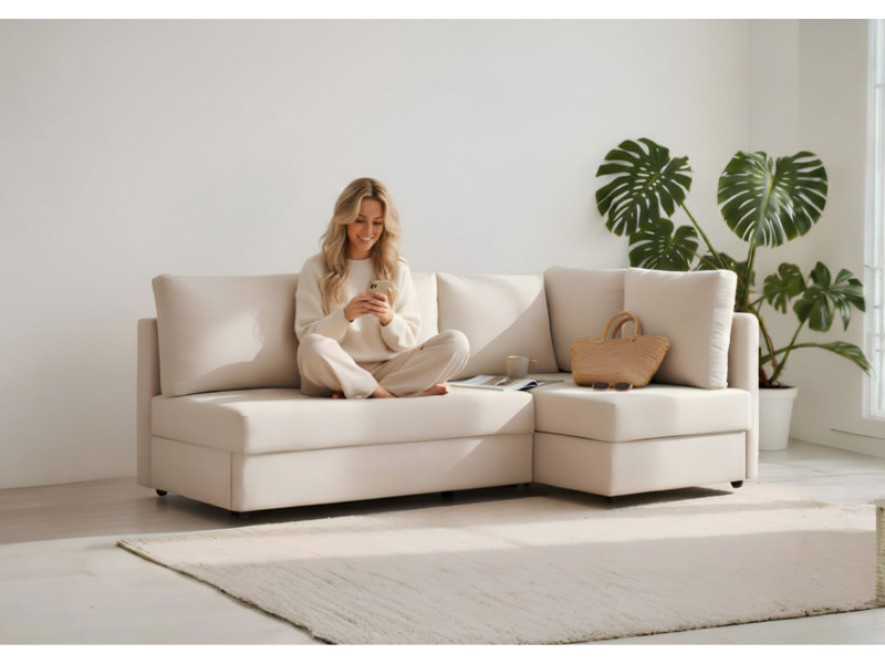 Prawa kanapa narożna z funkcją spania MOBO rozkładany narożnik