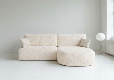 Narożnik Rozkładany Prawy ALFA Śmietanka Funkcja Spania