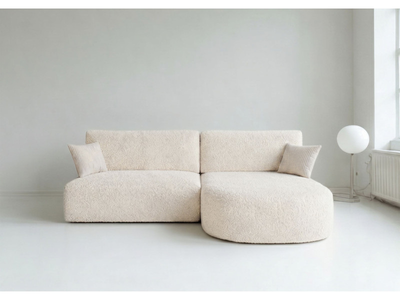 Narożnik Rozkładany Prawy ALFA Śmietanka Funkcja Spania