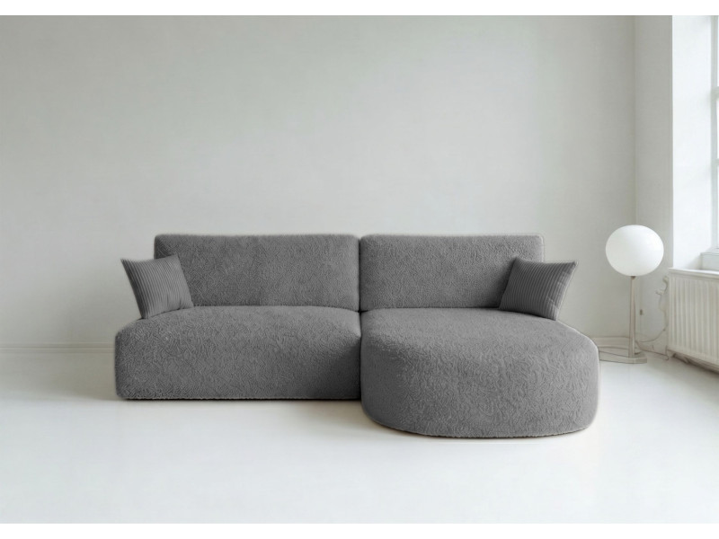 Narożnik Rozkładany Prawy ALFA Grafitowy Funkcja Spania