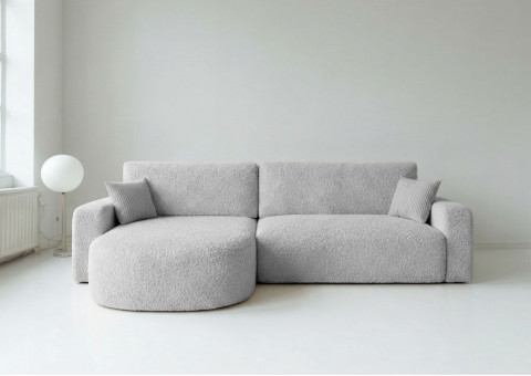 Narożnik Rozkładany Lewostronny BETA Szary Funkcja Spania