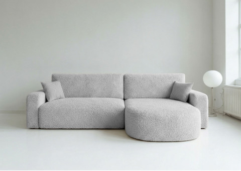 Narożnik Rozkładany Prawostronny BETA Szary Funkcja Spania