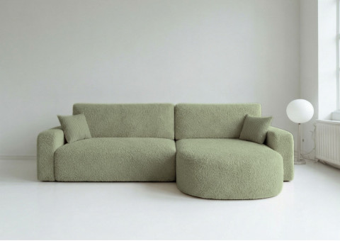 Narożnik Rozkładany Prawostronny BETA Zielony Funkcja Spania