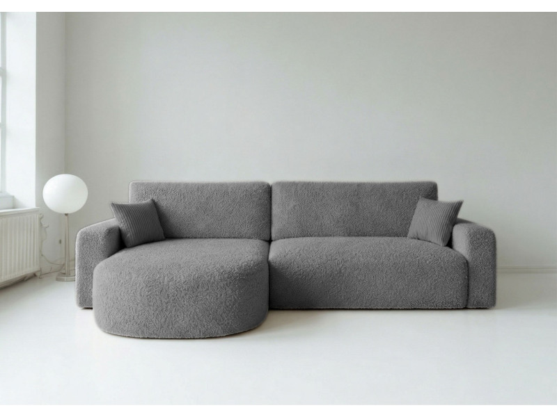 Narożnik Rozkładany Lewostronny BETA Grafitowy Funkcja Spania