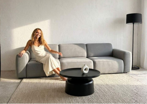 Loftowa designerska duża sofa rozkładana Koma 3 - zdjęcie 1