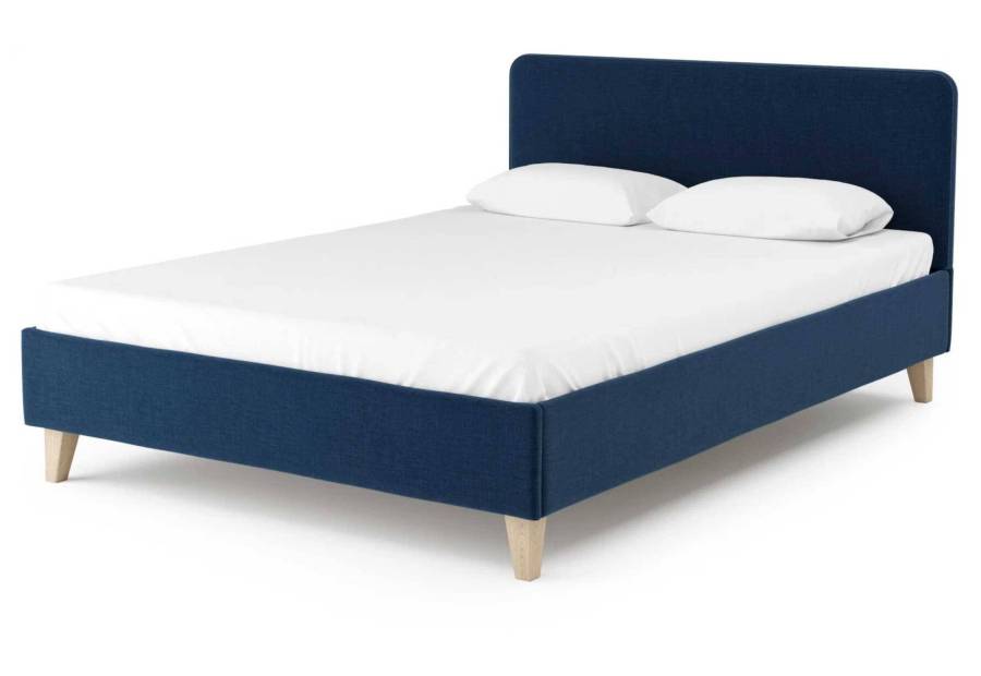 Proste skandynawskie łóżko tapicerowane Molto 120x200