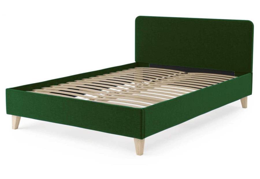 Proste skandynawskie łóżko tapicerowane Molto 140x200