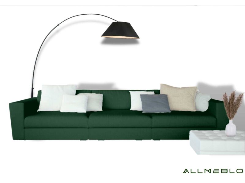 Modułowa sofa z funkcją spania w kolorze zielonym