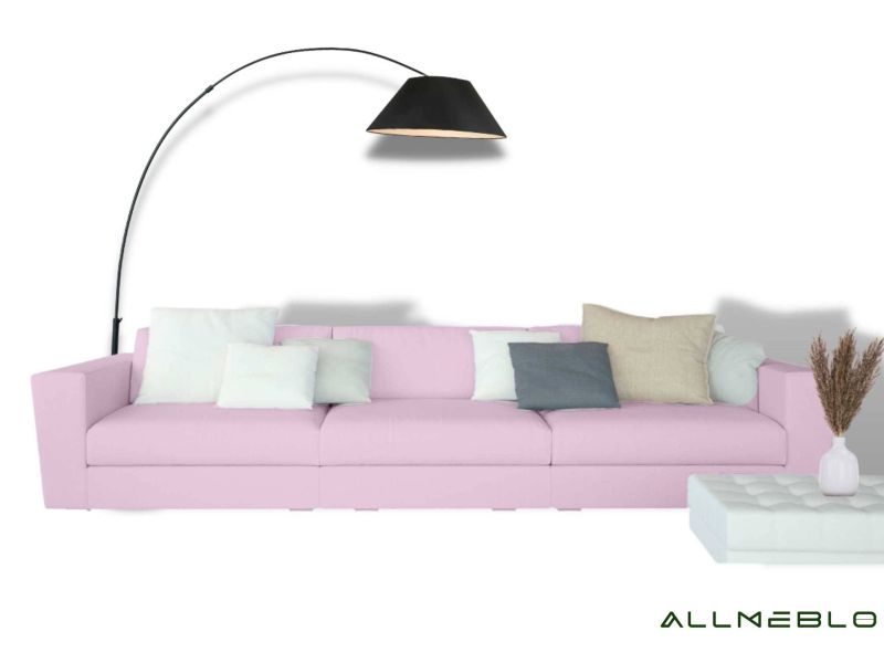 Modułowa sofa z funkcją spania w kolorze różowym