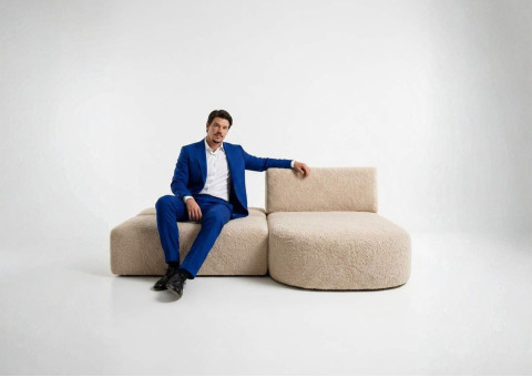 Narożnik ALFA Prawy Rozkładany 200 cm Bouclé, 5 Kolorów - zdjęcie 9