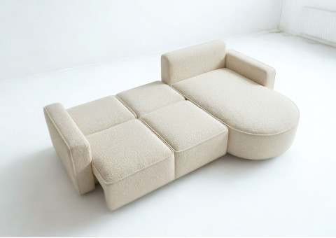 Duży Narożnik GAMMA Prawy Rozkładany 299 cm Bouclé, 5 Kolorów - zdjęcie 6