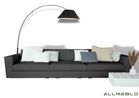 Modułowa sofa z funkcją spania w kolorze czarnym