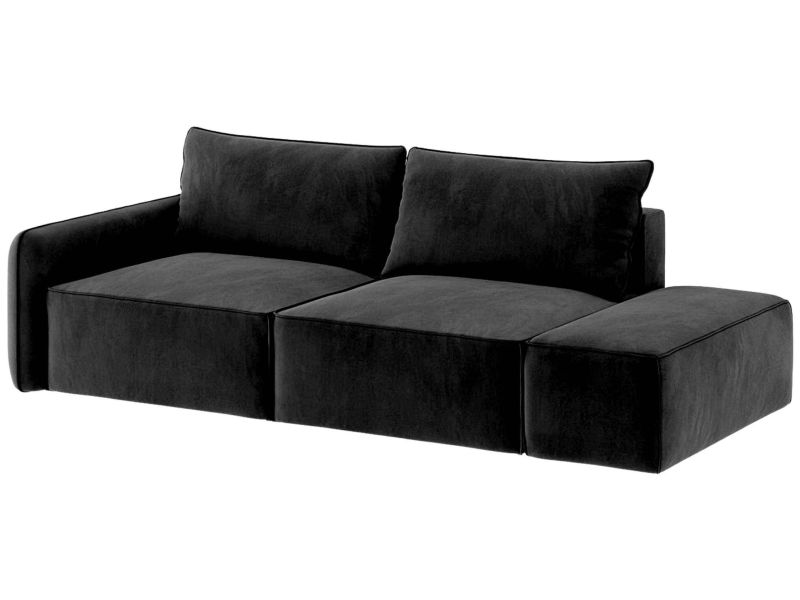 Czarna sofa modułowa