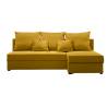 Mała żółta sofa narożna