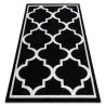 Dywan SKETCH - F730 czarno/kremowy koniczyna marokańska trellis