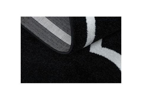 Dywan SKETCH - F730 czarno/kremowy koniczyna marokańska trellis