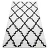 Dywan SKETCH - F343 krem/czarny koniczyna marokańska trellis