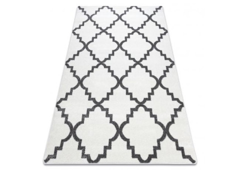 Dywan SKETCH - F343 krem/szara koniczyna marokańska trellis