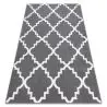 Dywan SKETCH - F343 szaro/biała koniczyna marokańska trellis