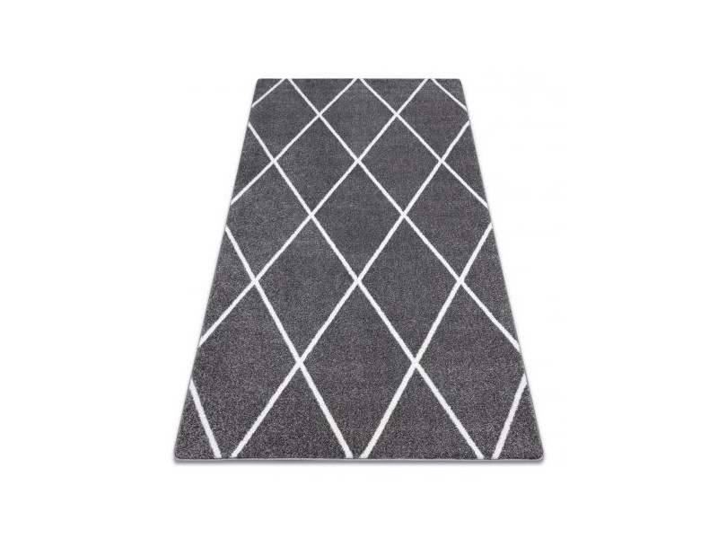 Dywan SKETCH - F728 szaro/kremowy trellis - Romby