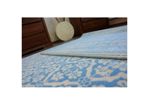 Dywan Vintage Kwiaty 22209/543 niebieski